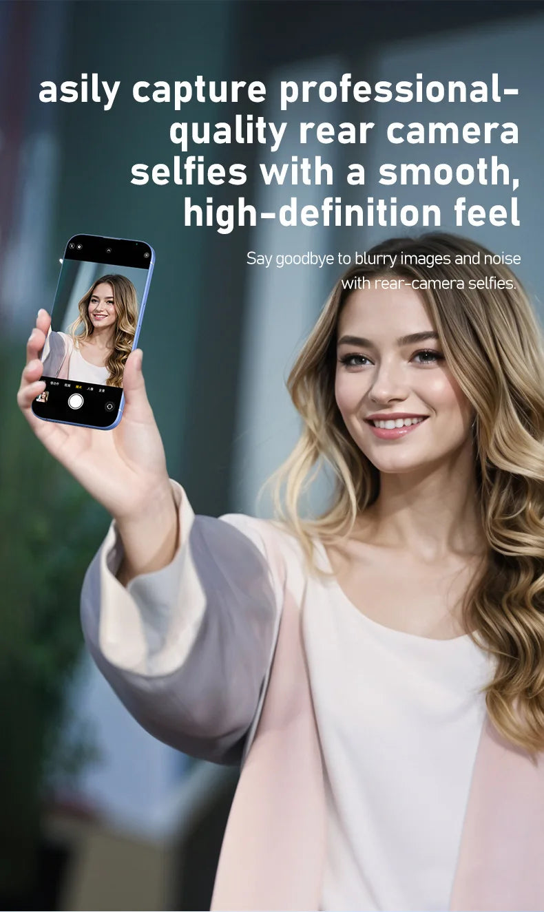 Smartphone Magnetic Monitor Screen Projector Phone Rear Camera Selfie For Vlog Live Stream Video Recording For Android iPhone