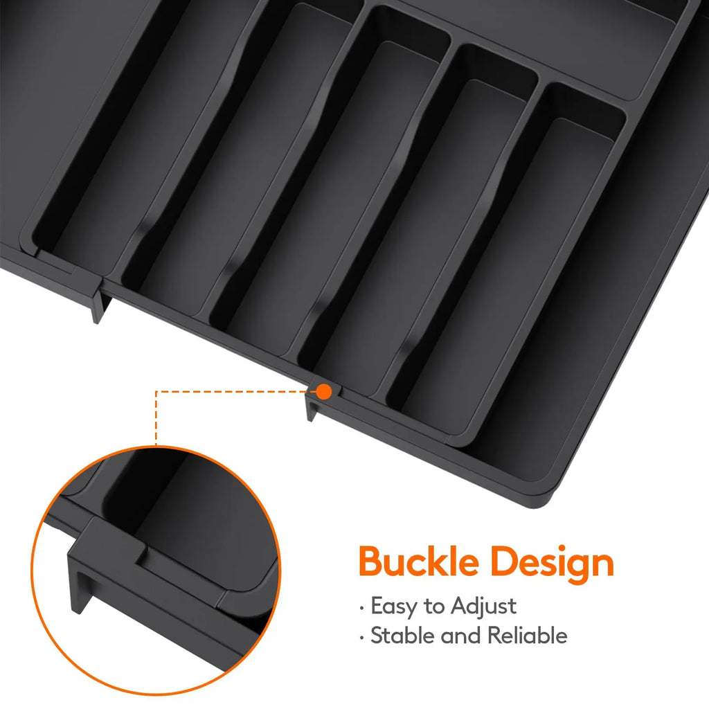 Silverware Expandable Kitchen Drawer Organizer Adjustable Utensil Cutlery Drawer Organizer for Forks Knives