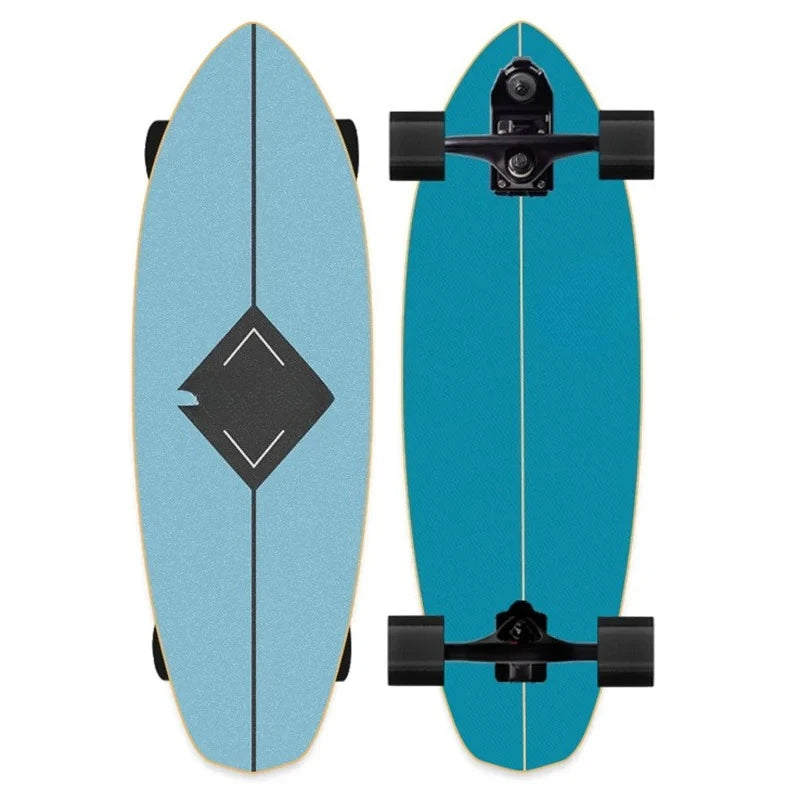 82cm Professional S7 P7 Carver Surf Land Skateboard Highly Smooth Maple Professional Land Surfboard Big Fish Board