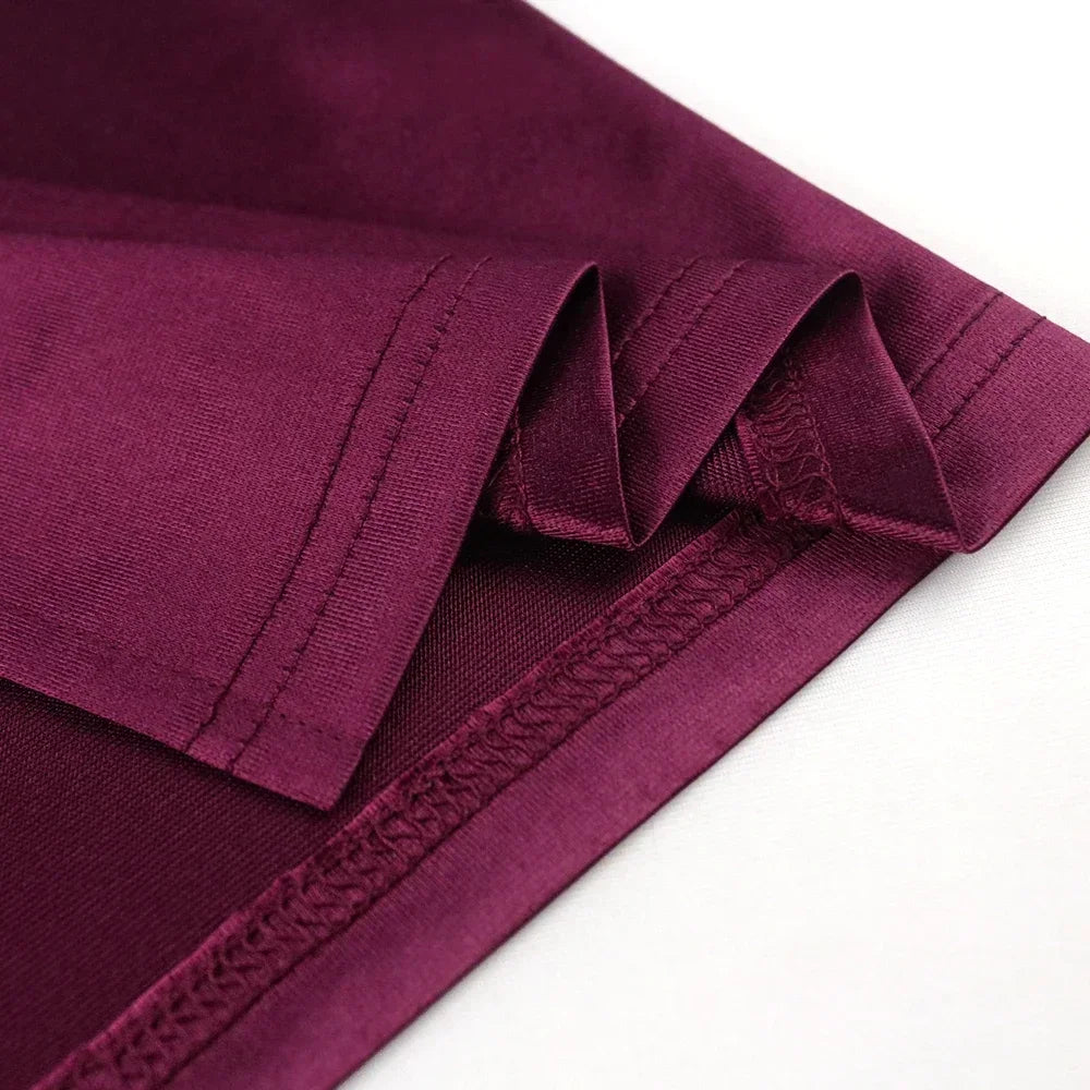 Customized Customized European and American Women's New Colored Satin Zipper Split High Grade Dress Long Floor Length Dress