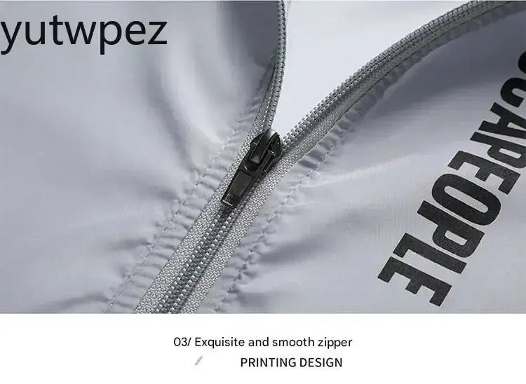 UPF50+ Summer Sun Protection Clothing Men's Casual Waterproof Quick-drying Bicycle Hooded Jacket Hiking Thin Skin Windbreaker