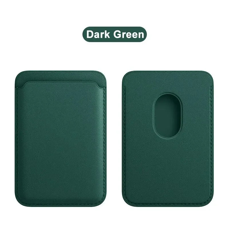Blocking Magnetic Card Wallet Holder Leather Pocket Card Sleeve For iPhone 15/16/17Pro Max Magnet Anti-Theft Credit ID Card Case