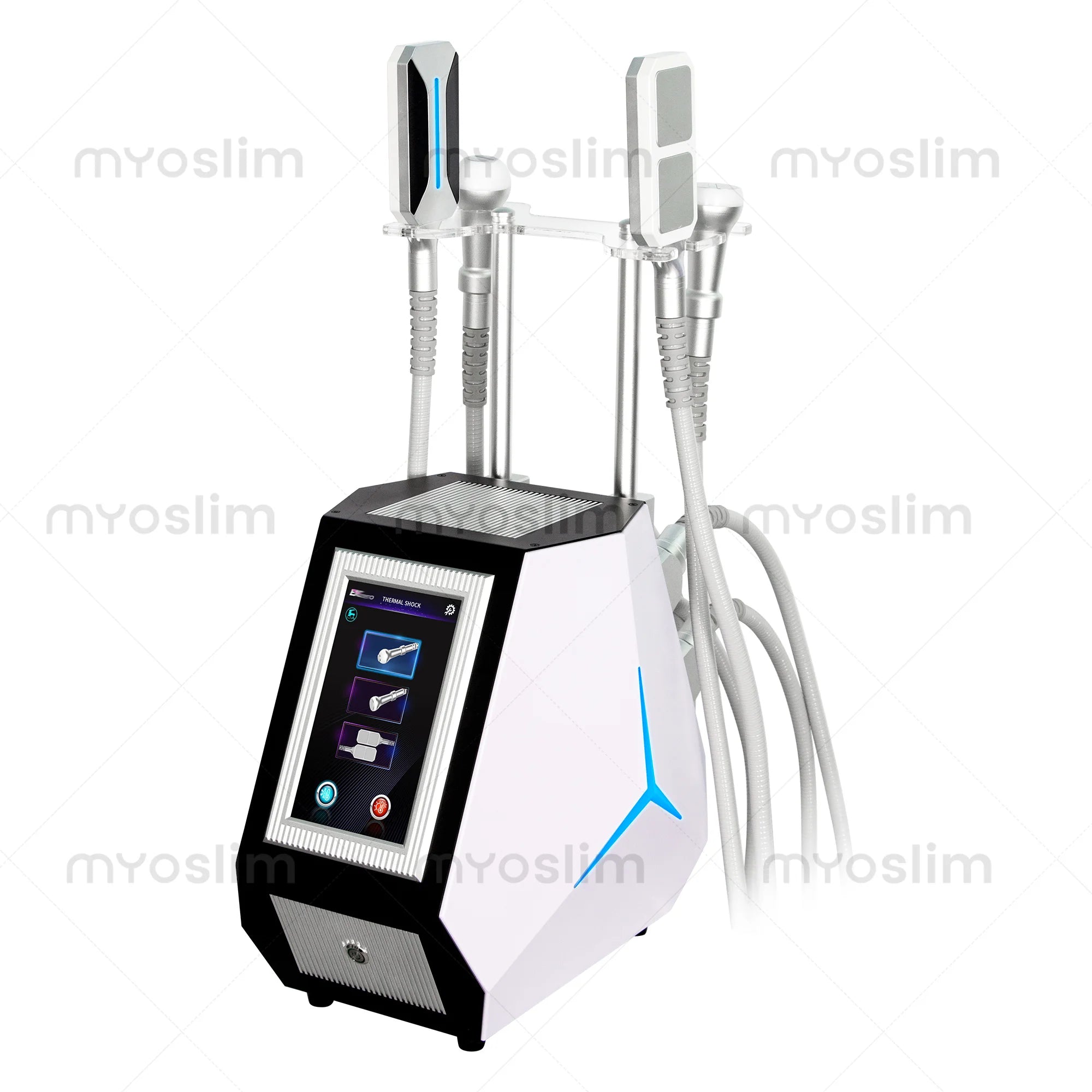 Professional Cryoskin Slimming Machine 2 Round Heads 2 Freezing Plates Skin Tightening Cellulite Removal Device