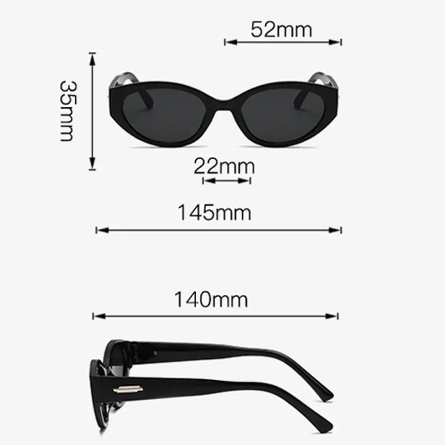 Small Oval Beautiful Sunglasses Women Men Brand Designer Fashion Sun Glasses Female Male Cool Punk Mirror Oculos De Sol