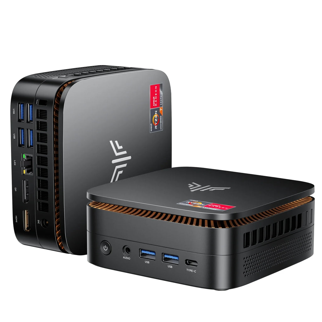 KAMRUI Mini Gaming PC AMD Ryzen7 7735HS 24GB LPDDR5 512GB/1TB M.2 SSD Micro Desktop Computers Max 4.75GHz WiFi 6 BT5.2 4K PC