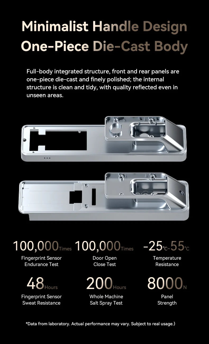 Tuya WiFi Fingerprint Doorbell Smart Door Lock with Push Pull Mechanism Aluminum Alloy 5050 Pin Code Keyless Lock
