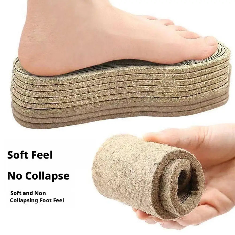 7mm Extra Thick Wool Felt Insoles Winter Warm Thermal Shoe Pads Cut to Fit Breathable Deodorant Cushion Unisex 2/4/10/20 Pairs