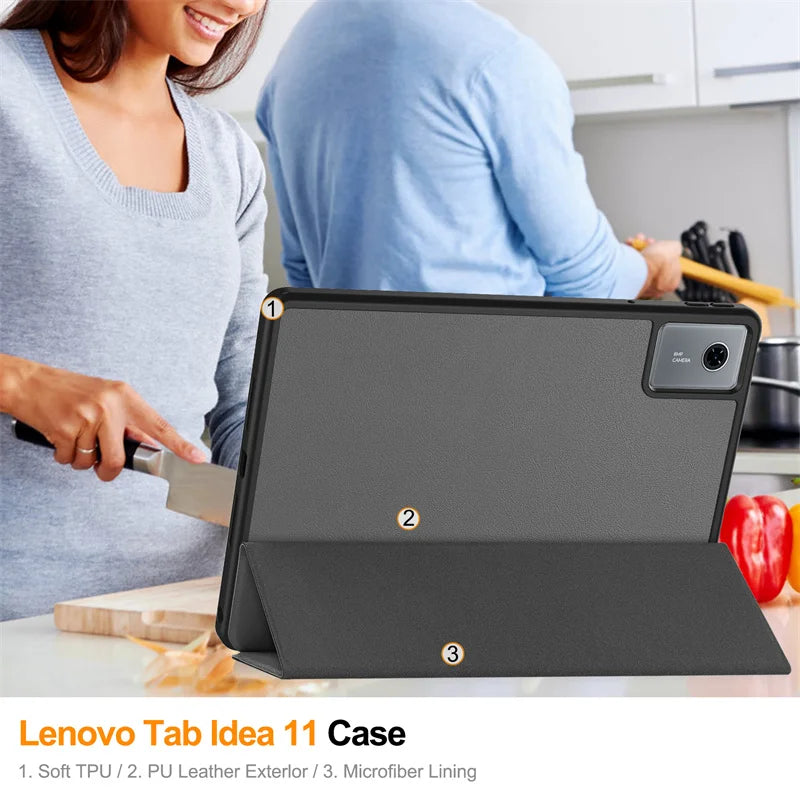 Coque For Lenovo Idea Tab 11 TB336FU Case With Pen Holder Magnetic Leather Fold Smart Cover For Xiaoxin Pad 11 2025 TB335FC Case