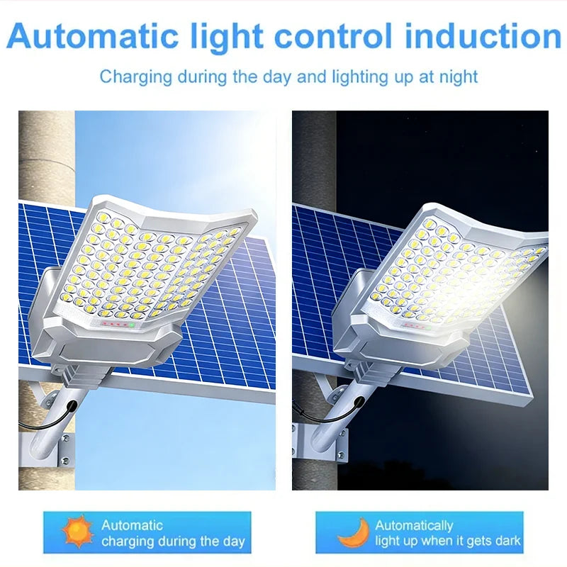 12000W Solar Lamp Solar Street Light Outdoor LED Solar-Powered Driveway Lighting System for Garden Parking Lot Square Road Yard