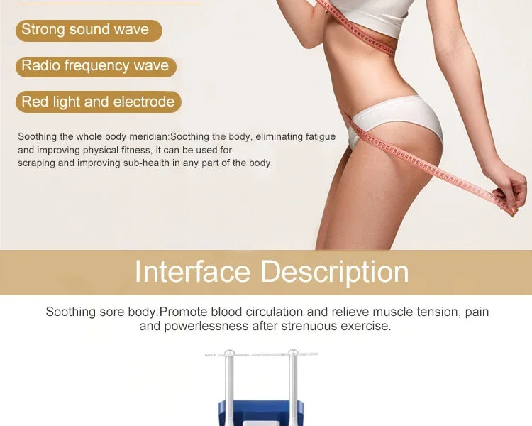 5D Cavitation Fat Burning Cellulite Removal 120K Vacuum Body Slimming Shape Massage Sanding Multifunctional Machine
