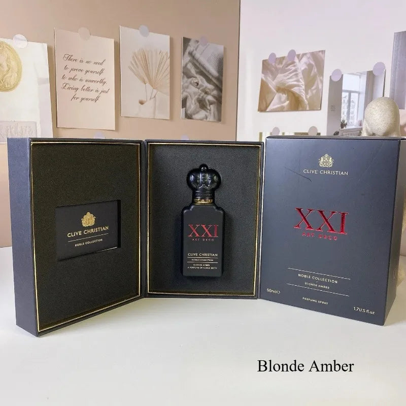 Clive Christian Unisex Perfume 50ml Long Lasting Blonde Amber Fresh Fragrance Jasmine Rose Sandalwood Amber Musk Elegant Scent