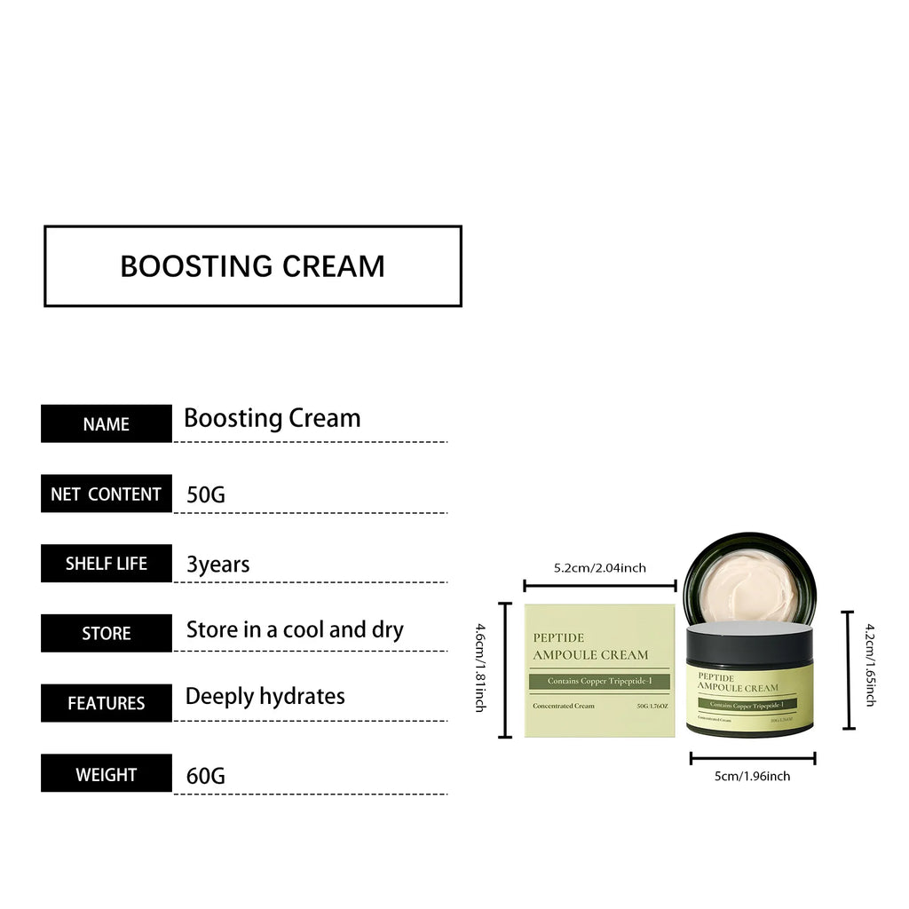 Peptide Ampoule Cream Anti Wrinkle Reduction Firm Skin Elasticity Enhancement Strengthening Skin Barrier Repair Peptide Cream