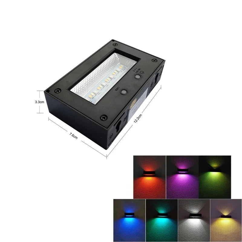 LED Outdoor Solar Wall Lights Waterproof Solar  Light Balcony Villa Doorway Courtyard Walled Lighting Fence Decor Solar Lamp