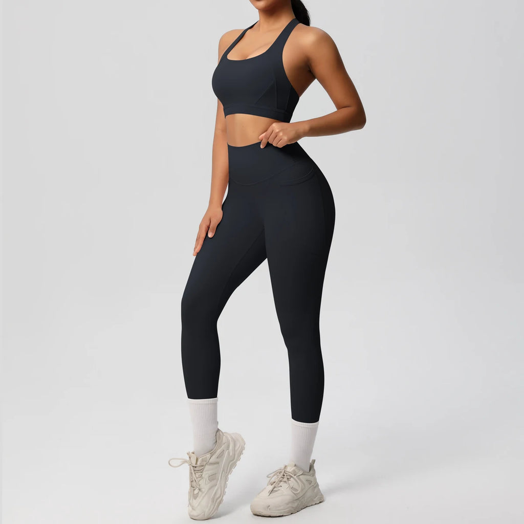 Yoga Suit Sports Set Womens Sportswear Sports Women's Yoga Bra Tummy Control Slimming Booty Leggings Women's Tracksuit