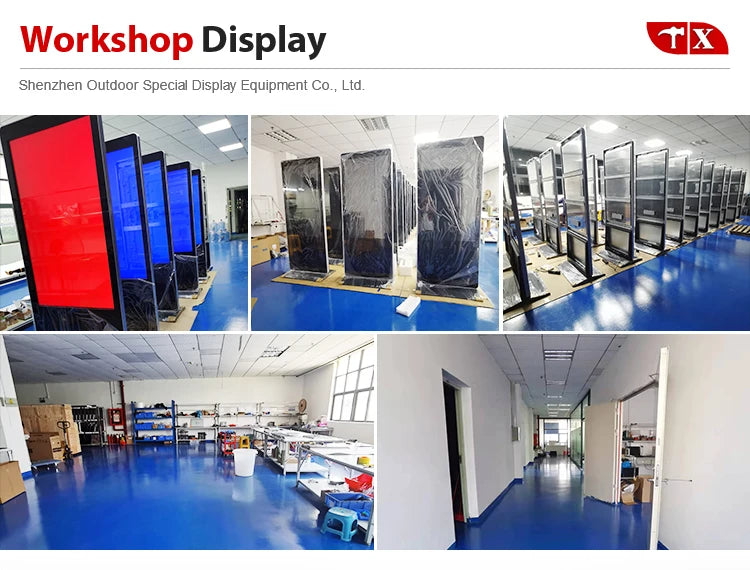 IP67 Waterproof 55 Inch AR LCD Panel Vertical Sunlight Readable 5000Nits Cut UV Advertising CMS Player Digital Signage