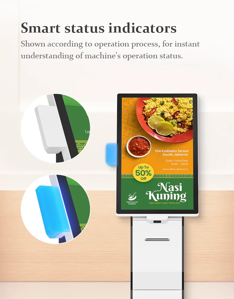 Touch Screen Kiosk Self-service Ordering System With Printer Support POS Machine Restaurant Payment Kiosk