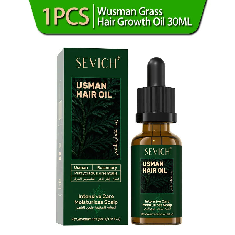 Usman Handmade Shampoo Soap Usman Grass Hair Growth Oil Anti Hair Loss Serum Hair Regrowth Spray Scalp Care Oil for Men Women