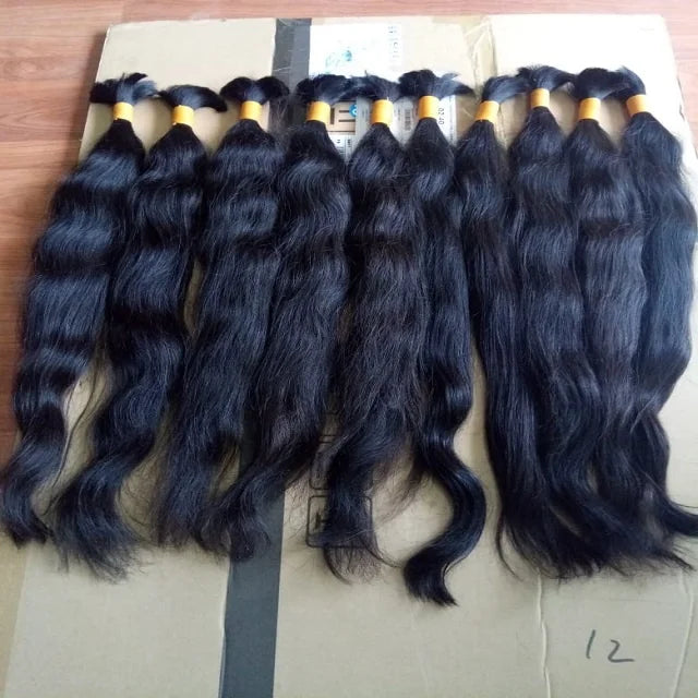 Indian Water Wave Braid Hair Bundle Wholesale Virgin Weave Raw Cuticle Aligned Super Double Drawn Human Hair Extensions