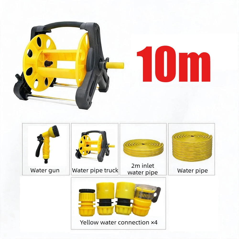 Car Wash Garden Irrigation Pipe Plant Flowers Heavy Duty Cart Portable Garden Hose Reel PVC Water Hose Pipe Reel with Cart