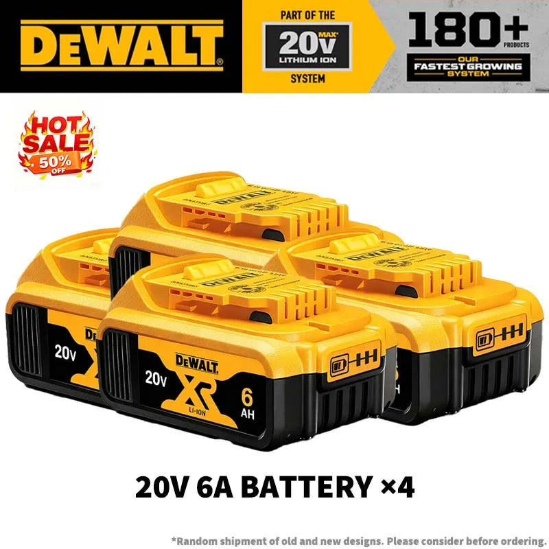 100% Genuine DEWALT 20V Max 2/5/6/9Ah Battery Charger Combo Li-Ion XR Series for Power Tools Battery DCB200,DCB202,DCB205,DCB206