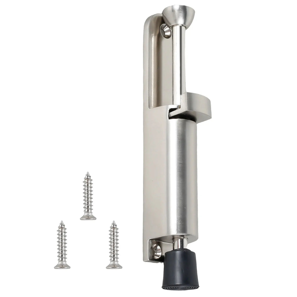 Spring Door Stopper Zinc Alloy Foot Kickdown Door Stop Sturdy Telescope Door Stopper Foot Pedal Door Lock Holder with Rubber