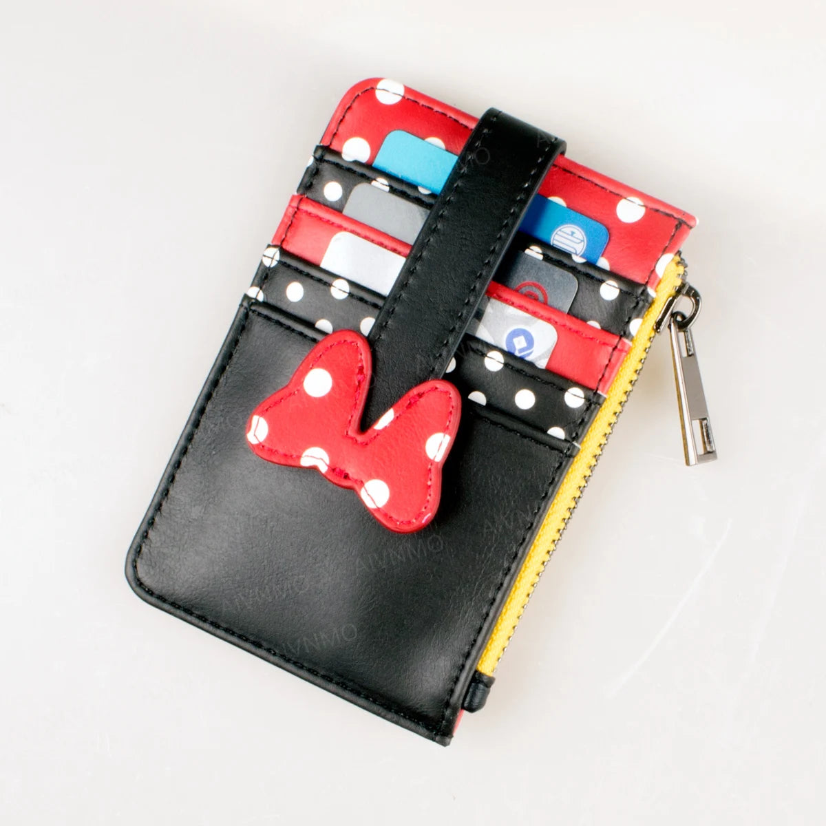 Cute Bow Dot High-Quality Zipper Wallet, Fashionable Personalized Card Holder, Stylish Coin Purse, Trendy Accessory for Daily