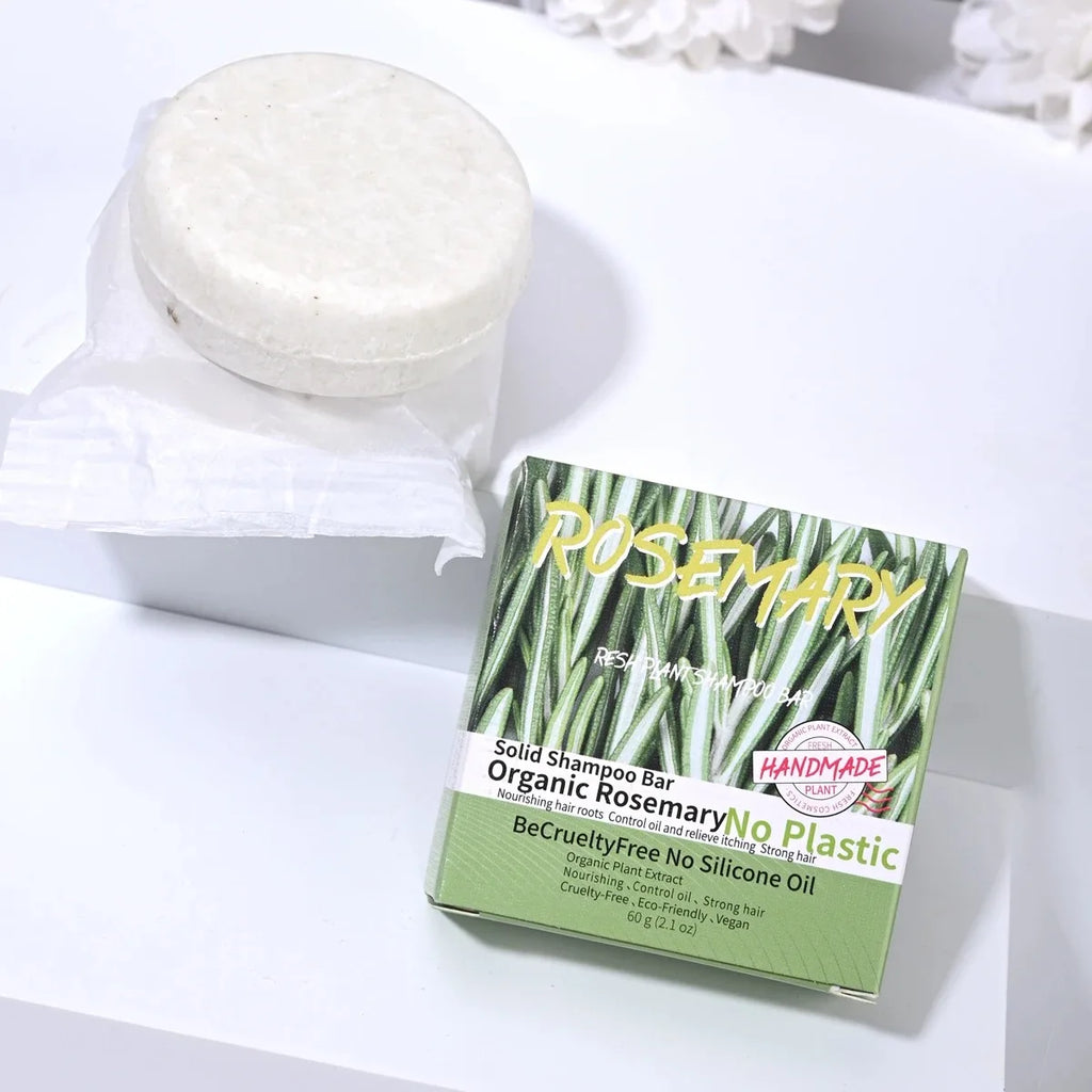 Rosemary Shampoo Soap Without Silicone Oil Plant-Based Shampoo Soap Cleanses the Scalp, Nourishes Hair, Controls Oil