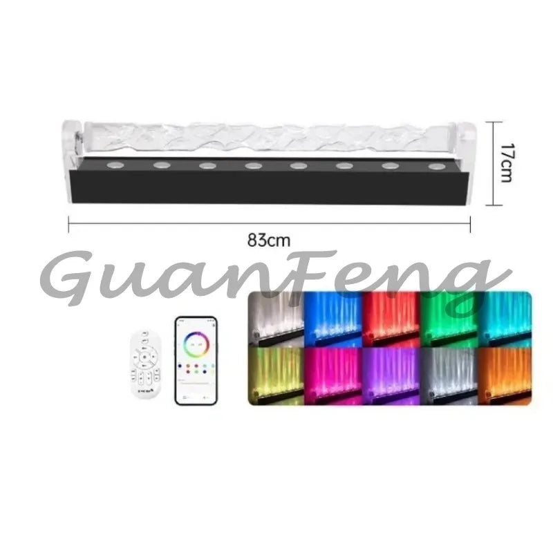 3D dynamic water ripple wall washing atmosphere pattern room background decoration LED projection light