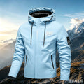 Men's Lightweight Hooded Hiking Jacket 2026 Solid Color Breathable Wear-Resistant Outdoor Casual Daily Wear