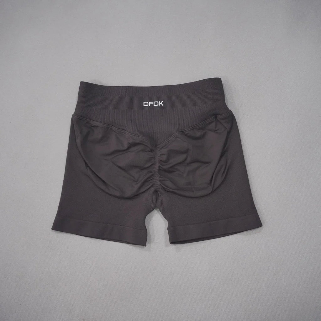 DFDK 2026 New Women Scrunch Butt Yoga Shorts High Waist Hip Lifting Push Up Squat Proof Sports Shorts Gym Workout Running Fitnes