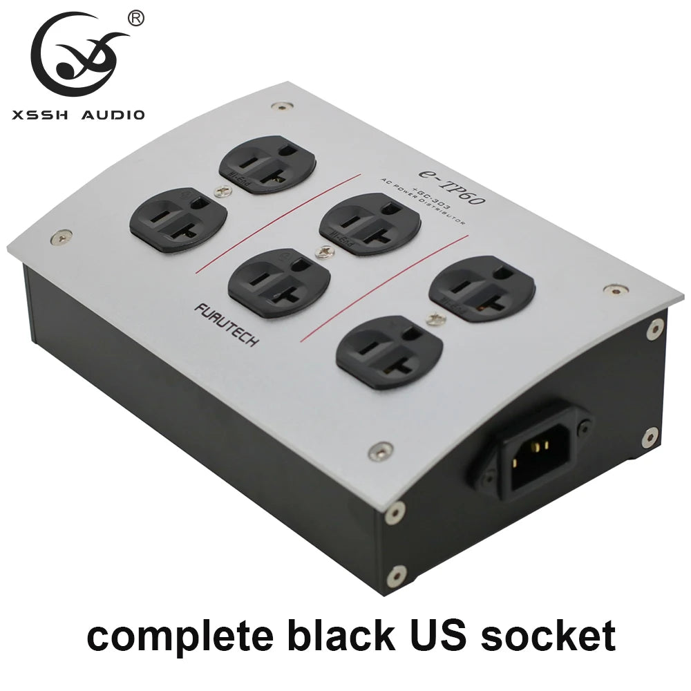 AU CN EU US Power Outlet Duplex HiFi XSSH Schuko AC Power Distributor 125V-250V 50/60Hz 15A 1875Wmax IEC Inlet Electrical Socket
