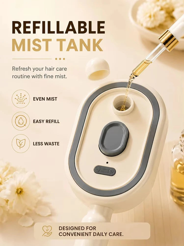 IN 2026 Nano Mist Hair Brush Electric Spray Comb Scalp Massager Rechargeable Detangling Brush Smooth Hair Care Device