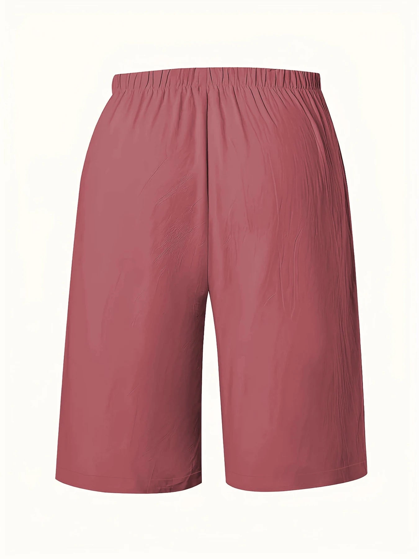 Women's Elastic Waist Drawstrings Casual Wide Leg Knee Length Pants‌