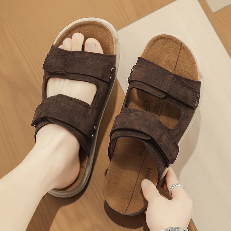 Sandals Breathable Soft Flat Shoes Men Slippers Breathable Casual Shoes for Men Beach Sandals Summer Fashion Shoes Luxury