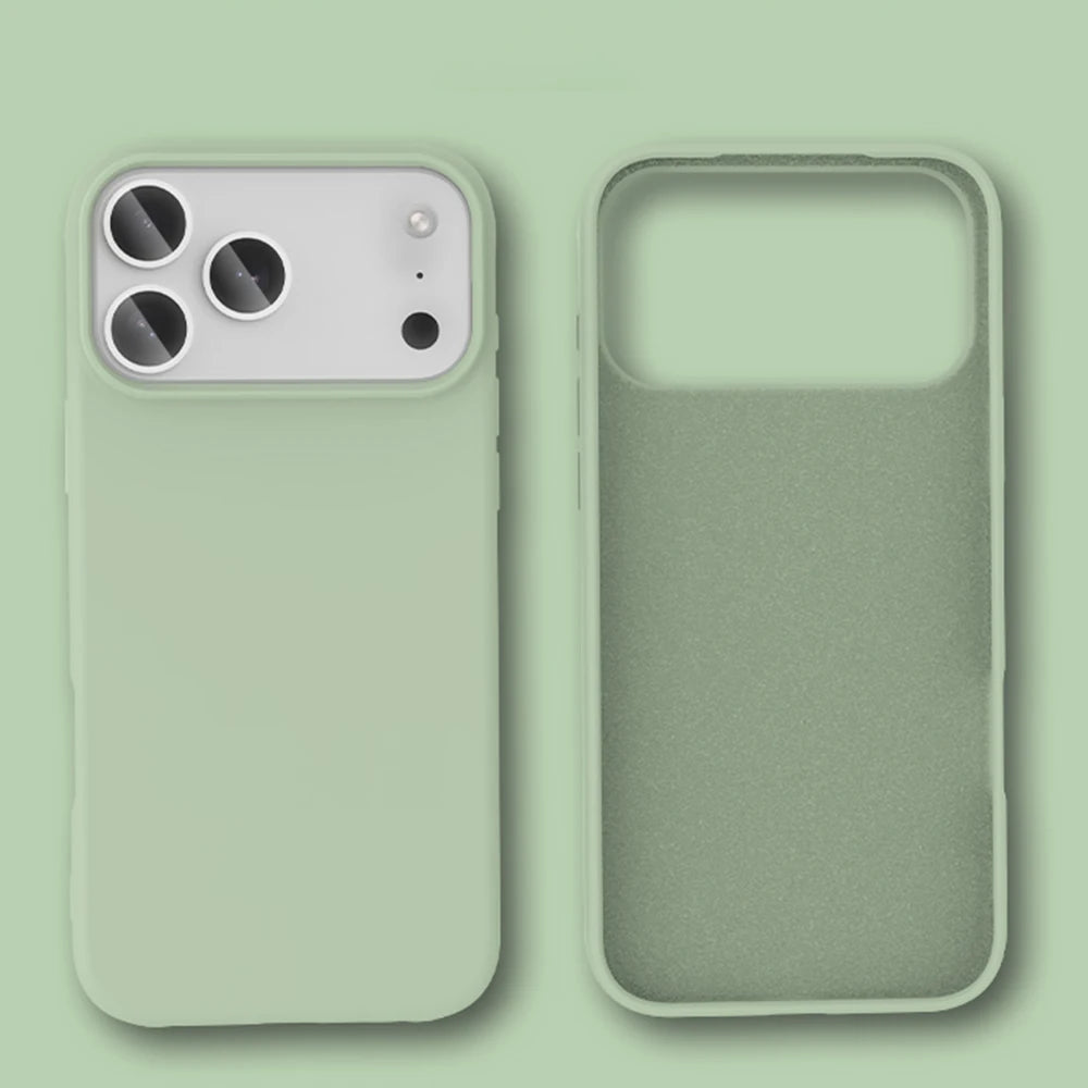 Shockproof Soft Liquid Silicone Phone Case For iPhone 18 17 Air 16 16E 15 14 13 12 11 Pro Max Plus Skin Feeling Protection Cover
