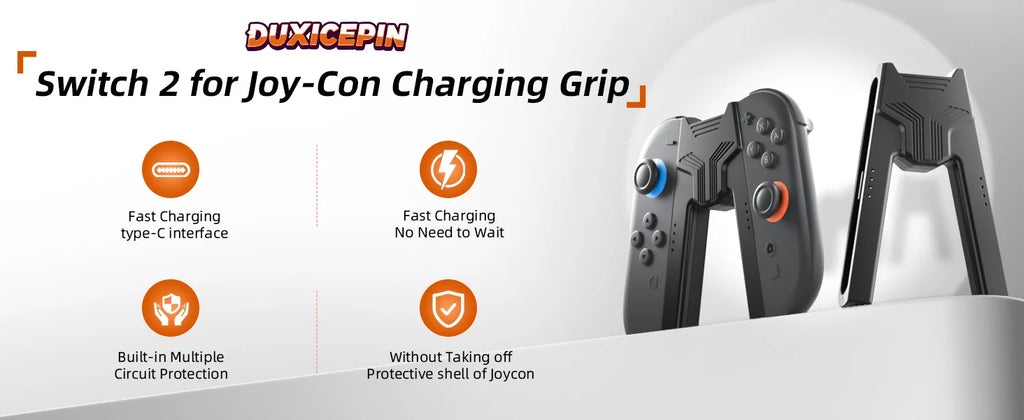 Aolion For Switch 2 Portable Charging Grip Bracket For NS2 Joy-con Controller Handle Charging Dock For Switch 2 Game Accessories