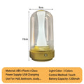 GGbingo Night Light Dimmable Night Lamp LED Rechargeable Light Touch Glass Lampshade Mood Light for Home Bedside Coffee Shop