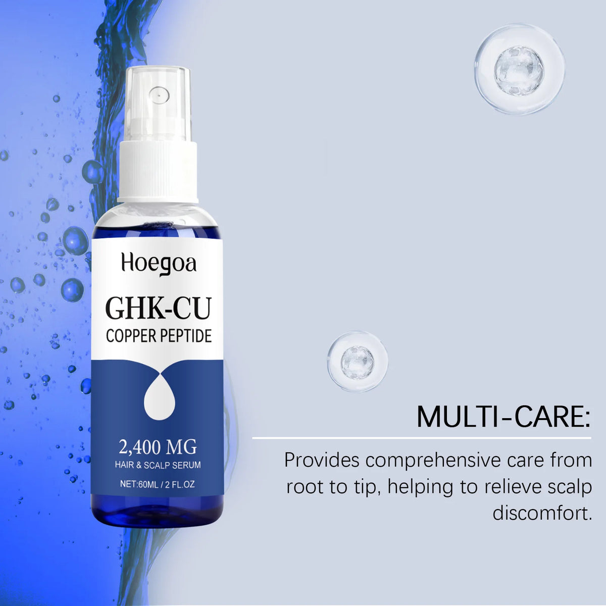 Copper Peptide Hair Growth Serum Anti Loss Improve Thinning Hair Moisturizer Smoothing Repairs Damaged Hair Scalp Care Essence