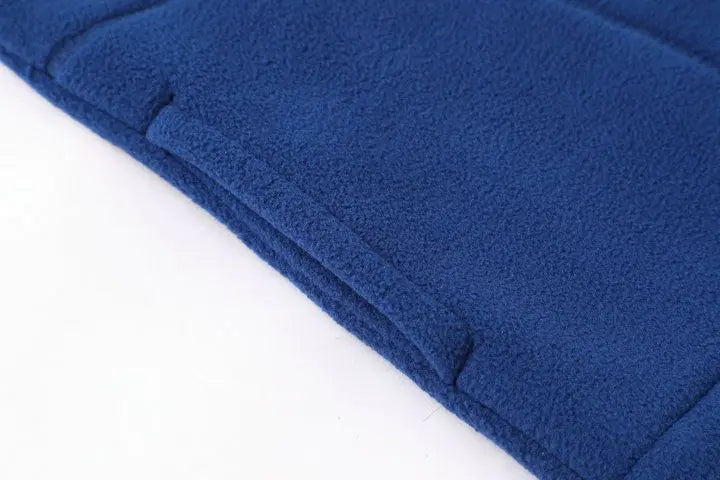 Men's Embroidery Vest Waistcoat Standing Collar Double-sided Fleece Warm Sleeveless Pocket Vest Outdoor Windproof Mens Jacket