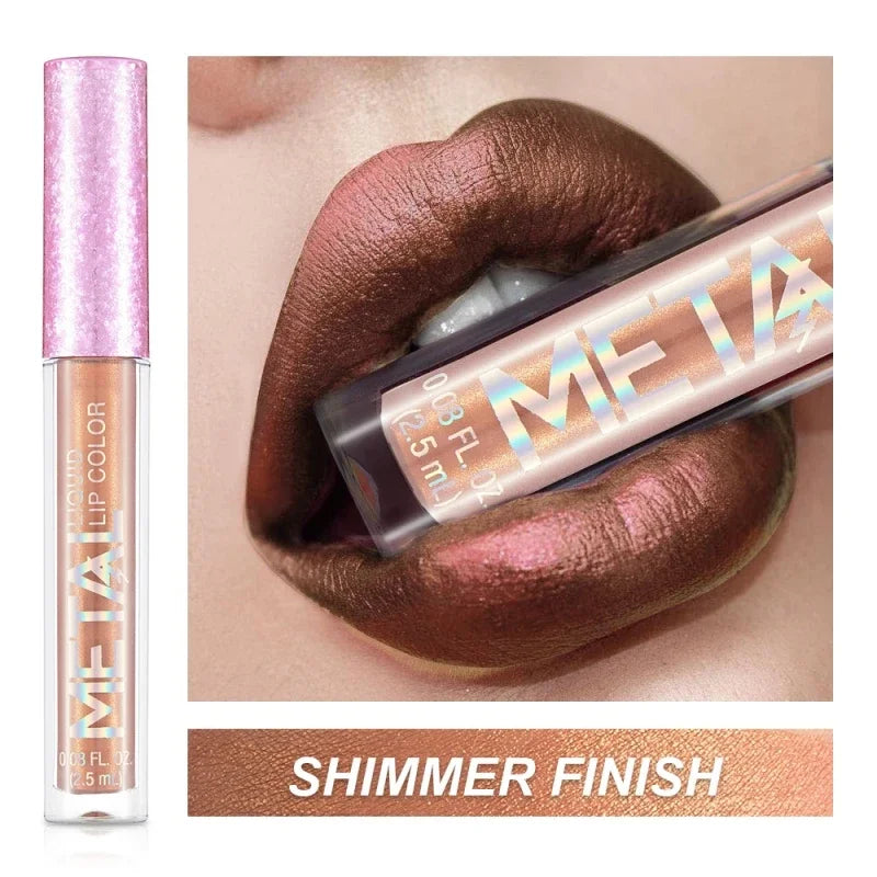 Matte Liquid Lipstick Waterproof Long Lasting 24 Hours Non-Stick Cup Shimmer Glitter Lip Gloss Women Lip Tint Makeup Cosmetics