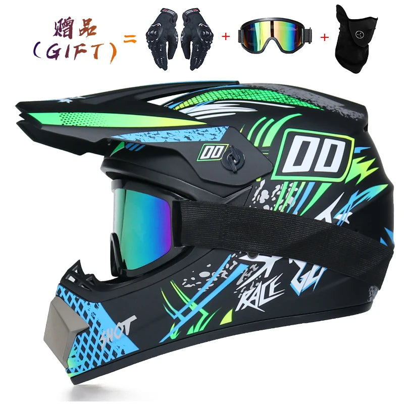 Send 3 pieces  motorcycle helmet children off-road helmet bike downhill AM DH cross helmet capacete motocross casco capacitance