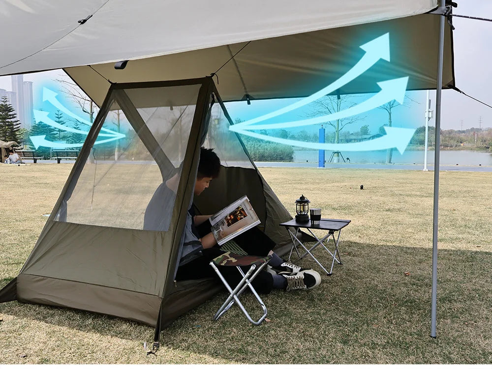 Airy 1 Mesh Tent Trekking Pole Tent Lightweight Solo Tent Camping Tarp Tent Hiking backpacking Single One Person Tent Shelter