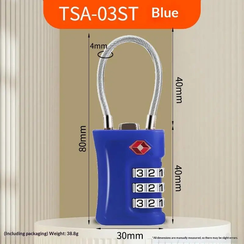 Travel TSA Customs Lock Password Changeable Lock 3 Digit Portable Zinc Alloy Suitcase Luggage Backpack
