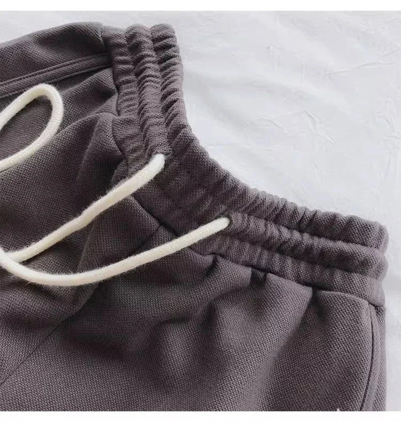 SMVP 2026 Women Casual Drawstring Sports Shorts Thin High Waist Yoga A-line Shorts Loose Women Running Straight Trousers Summer