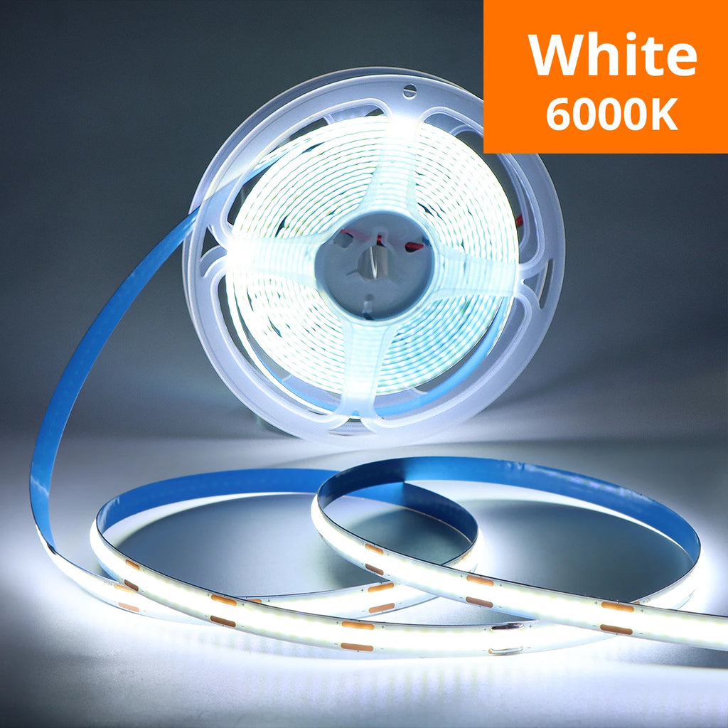 DC12V DuPont LED Light Cob Strips 1m -5m with 2M Cable Wire Under Cabinet Light for Centralized Control Lamp Kitchen Lighting