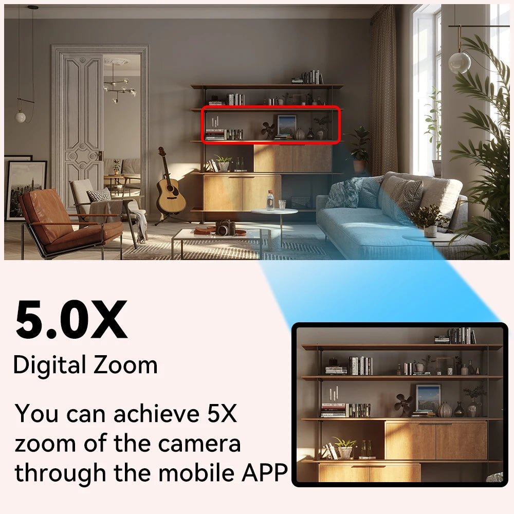 2.4G 8MP Cameras Wifi Video Surveillance IP Indoor Security Protection Monitor 5.0X Zoom Home Wireless Track Alarm O-Kam pro