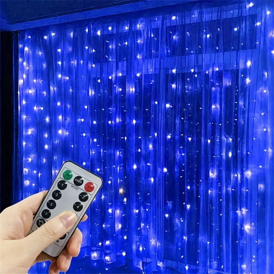 Window Led Curtain String Lights 8 Modes Light Fairy For Bedroom Usb Powered With Remote Control Party Wedding Decoration Gifts