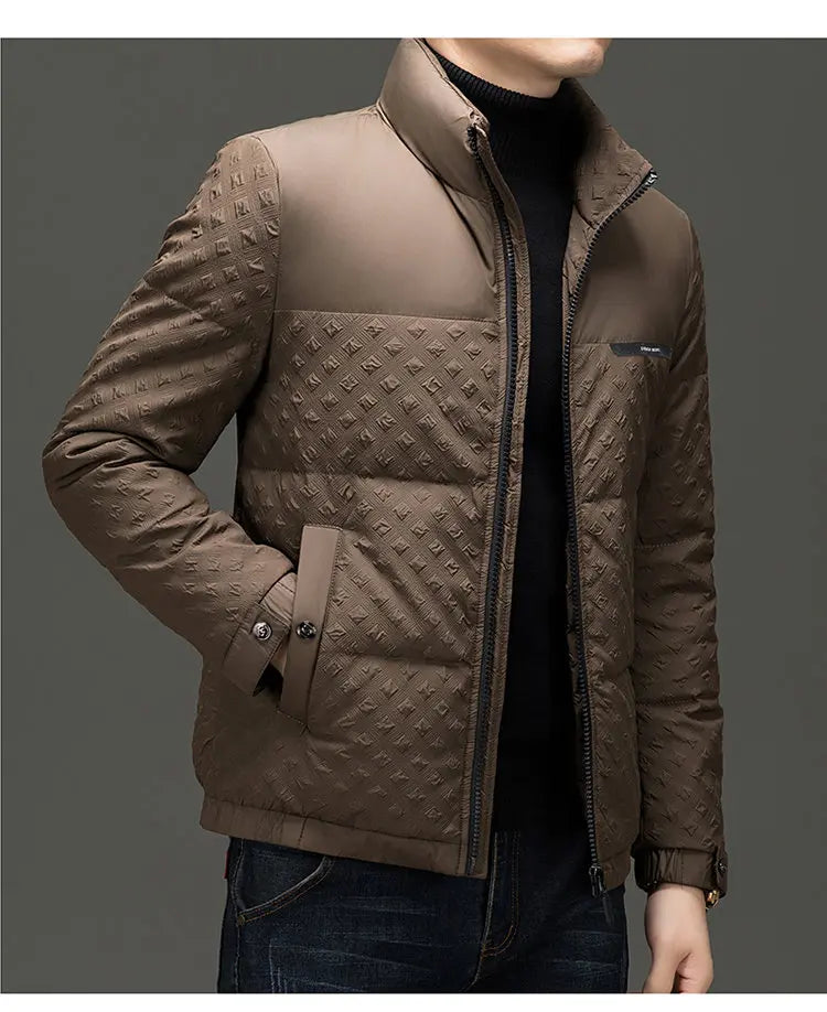 Winter New Men's Trendy Down Jacket Thickened Stand-up collar Duck Down Jacket short warm Coat