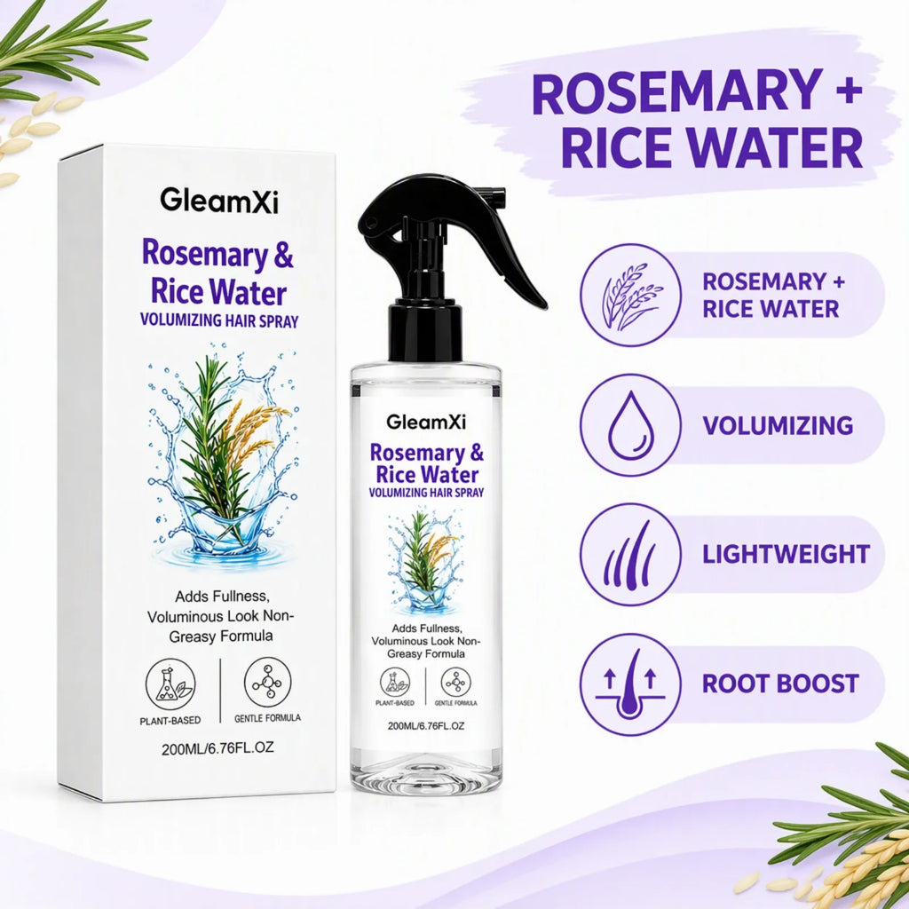 Rosemary Rice Water Volumizing Hair Spray 200ml Lift Hair Roots Adds Fullness Smooth Frizzy Hair Lightweight Non Greasy