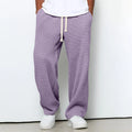 2026 New Men's Retro waffle fabric Casual Male Fashion Solid Sweatpants Harajuku Pants New Men Clothing ﻿